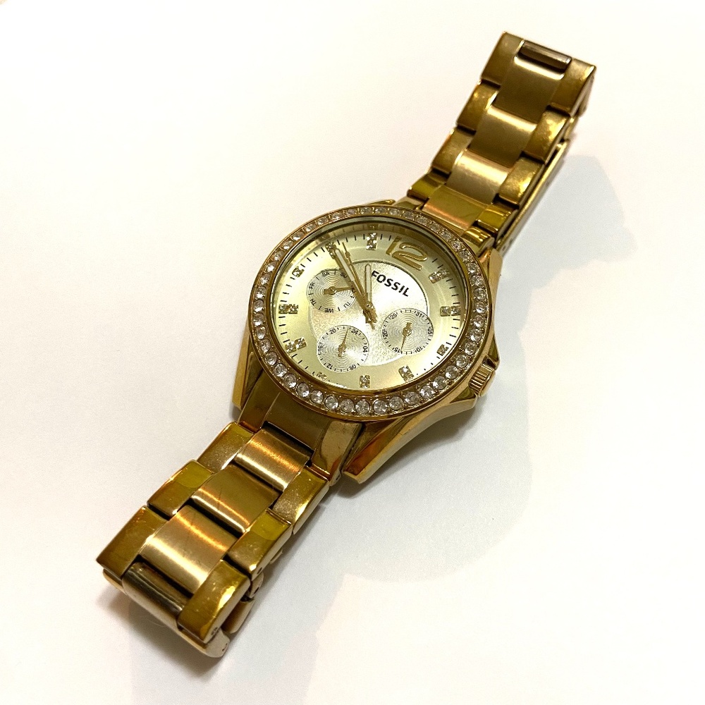 FOSSIL Riley Gold-Tone Stainless Steel Watch - Picture 2 of 5